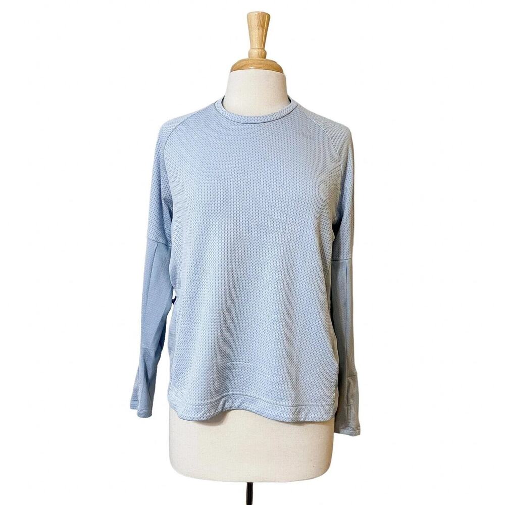 Adidas Running Shirt Size Medium Women's Gathered Longsleeve Pullover Top (box 7